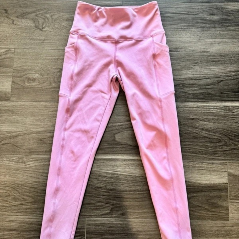 Kids High-Waist Pink Active Leggings
